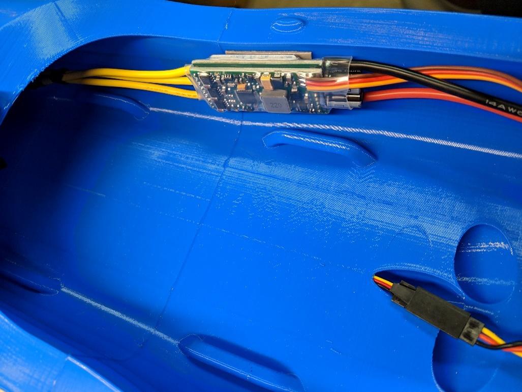 ESC fixed inside the fuselage