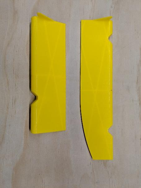 Aileron sections 3 and 4 joined