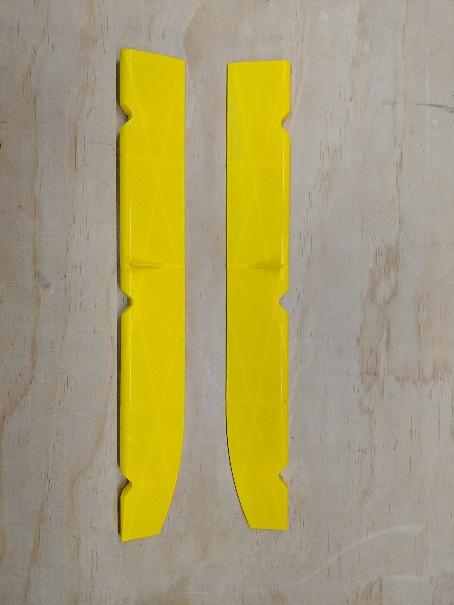Aileron subassemblies joined at the control horn