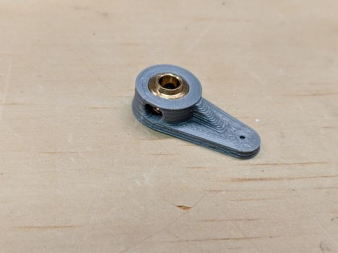 Shaft collar pressed into the steering arm