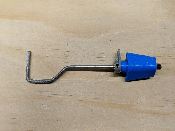 Nose shaft through the steering arm and mount insert