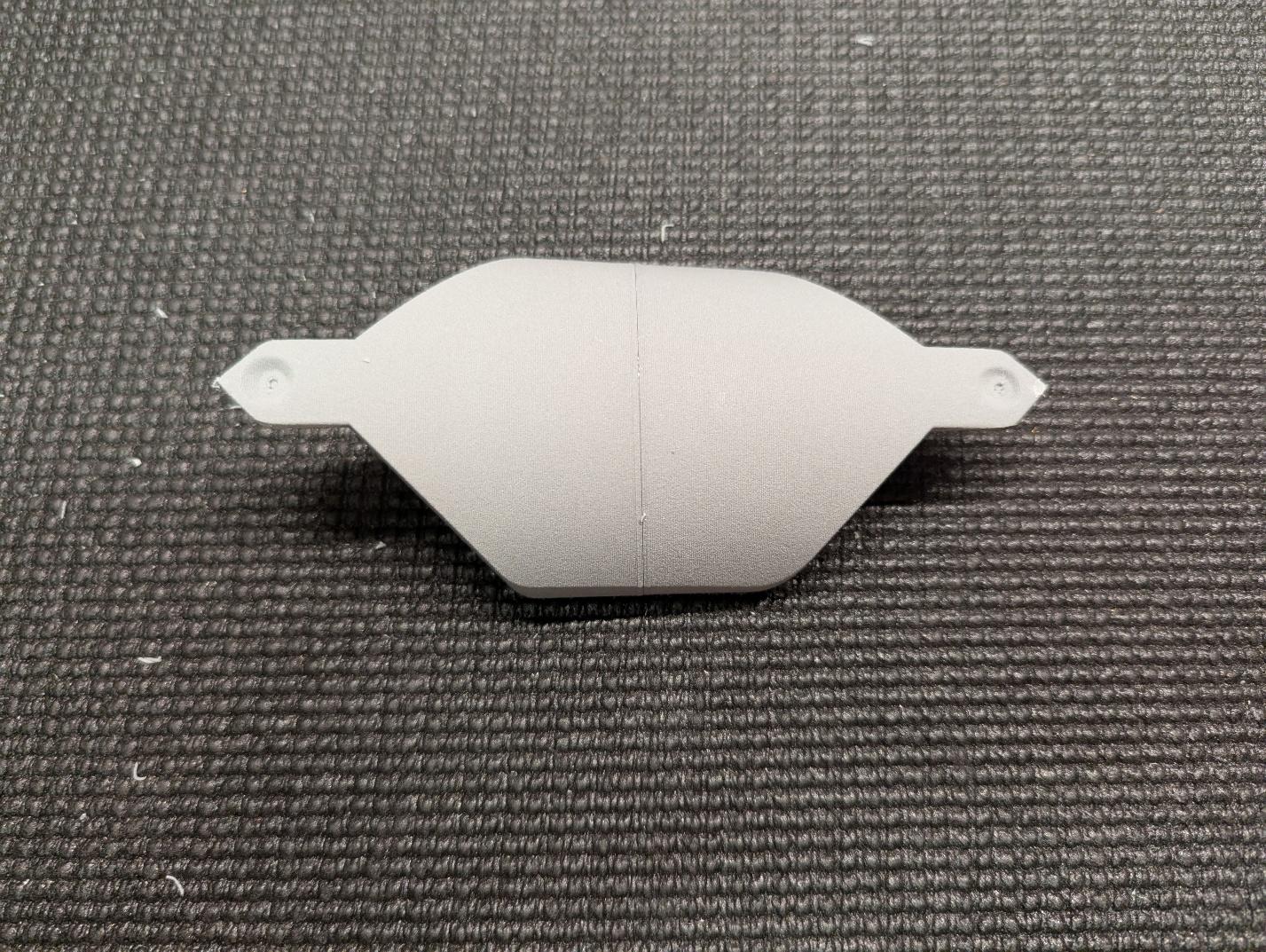 Fan hatch cover halves joined
