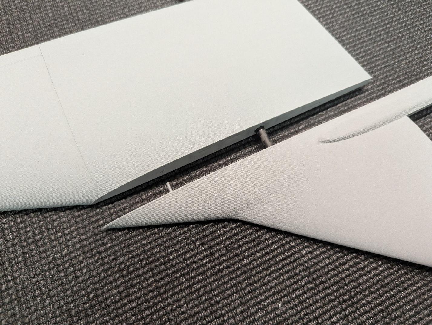 Wing section 2 aligned with the spar