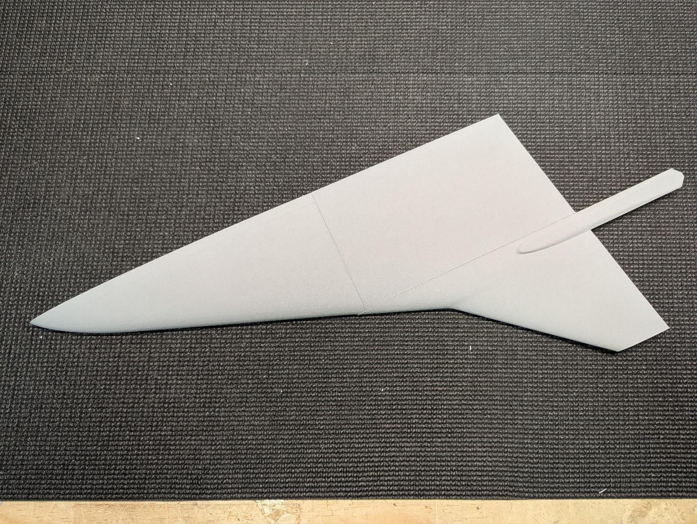 Wing section 2 glued to section 1B