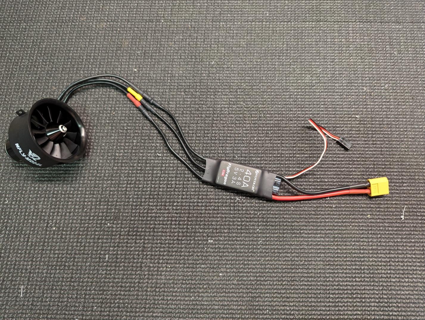 Fan and ESC prepared