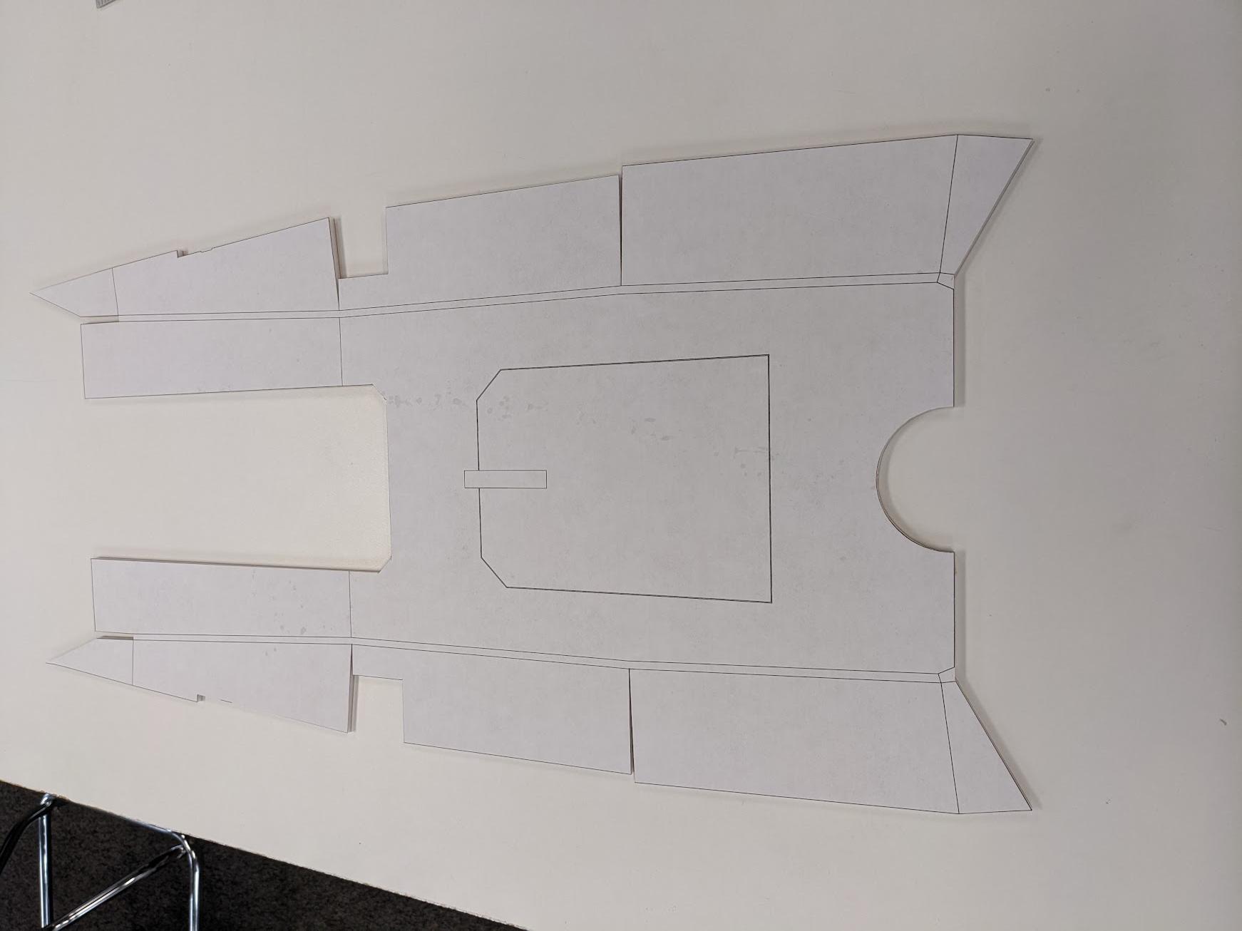 Cutting the lower fuselage shell