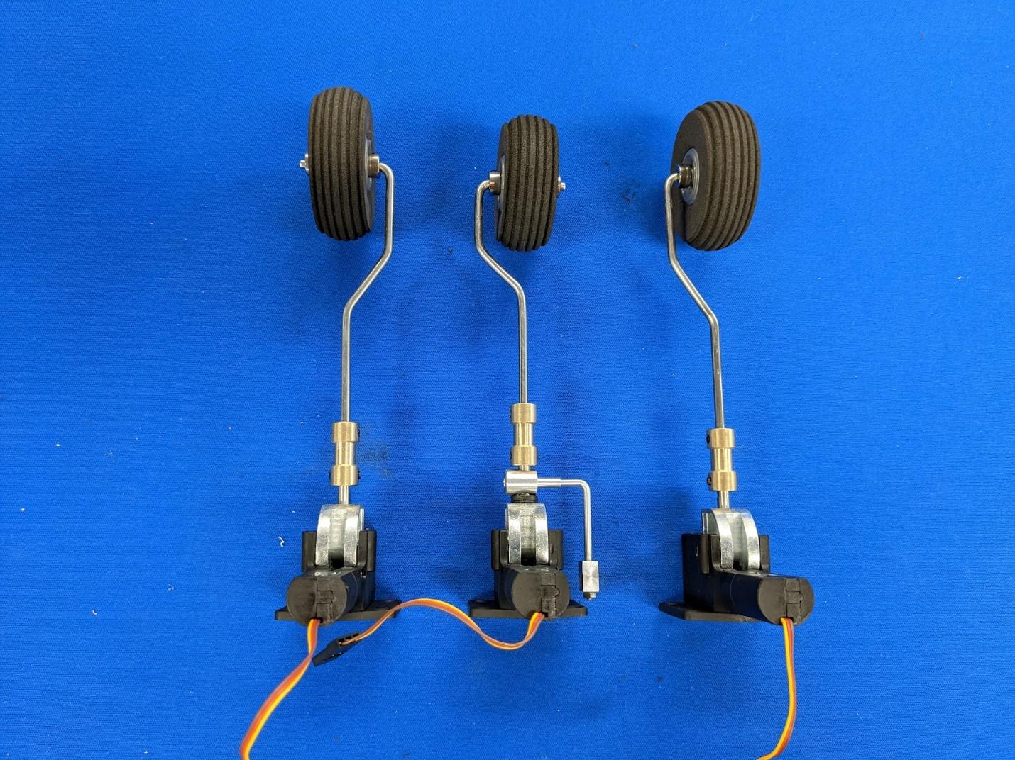 Wheels installed with shaft collars
