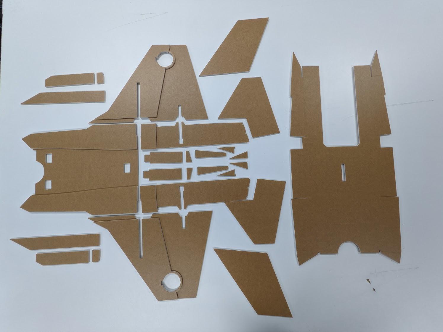 All foam parts cut out