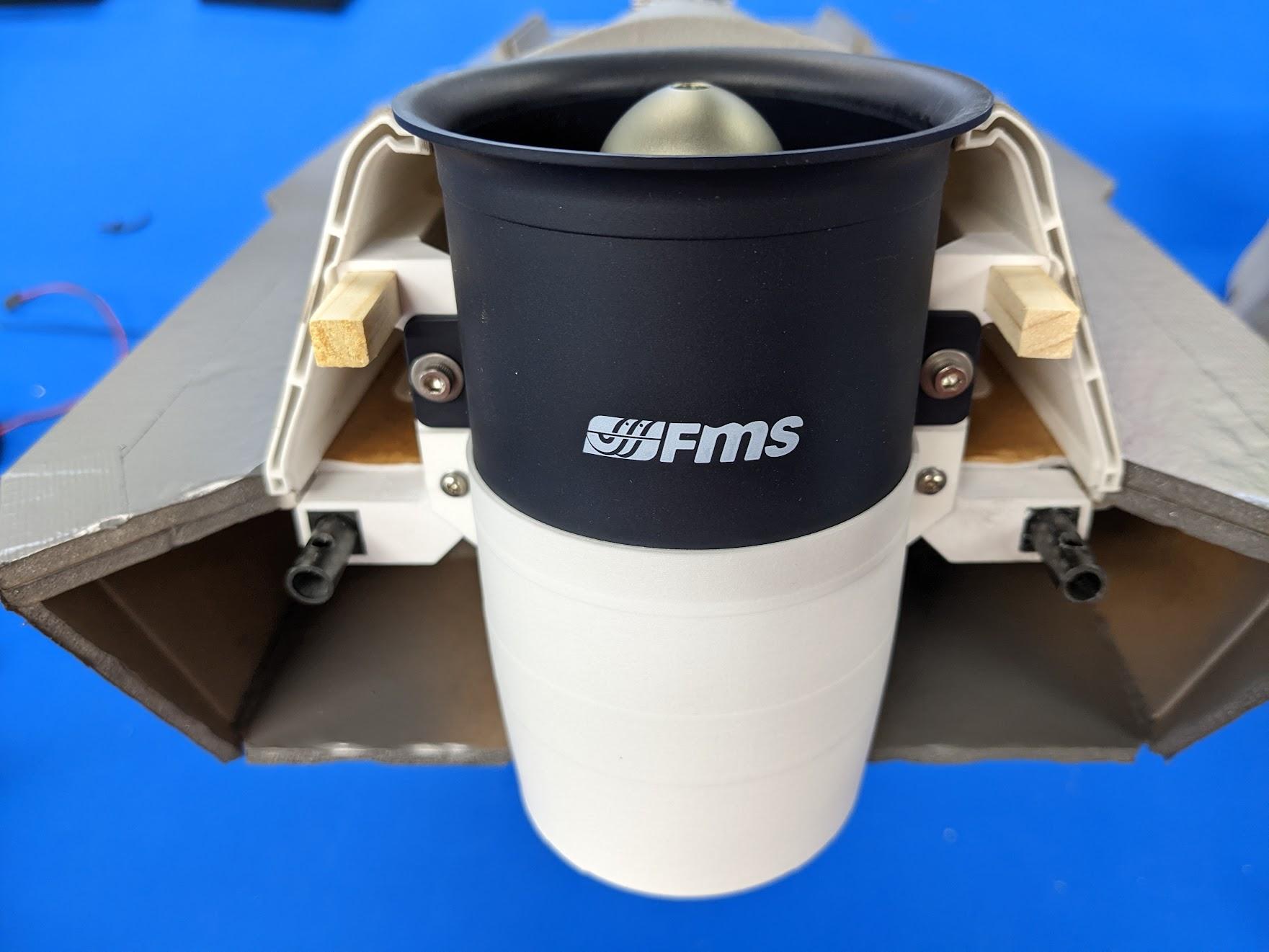 Lift fan and exhaust duct installed