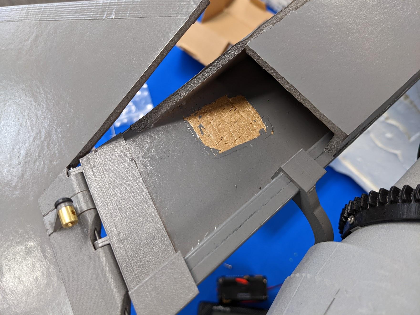 Scuffing the servo mount area