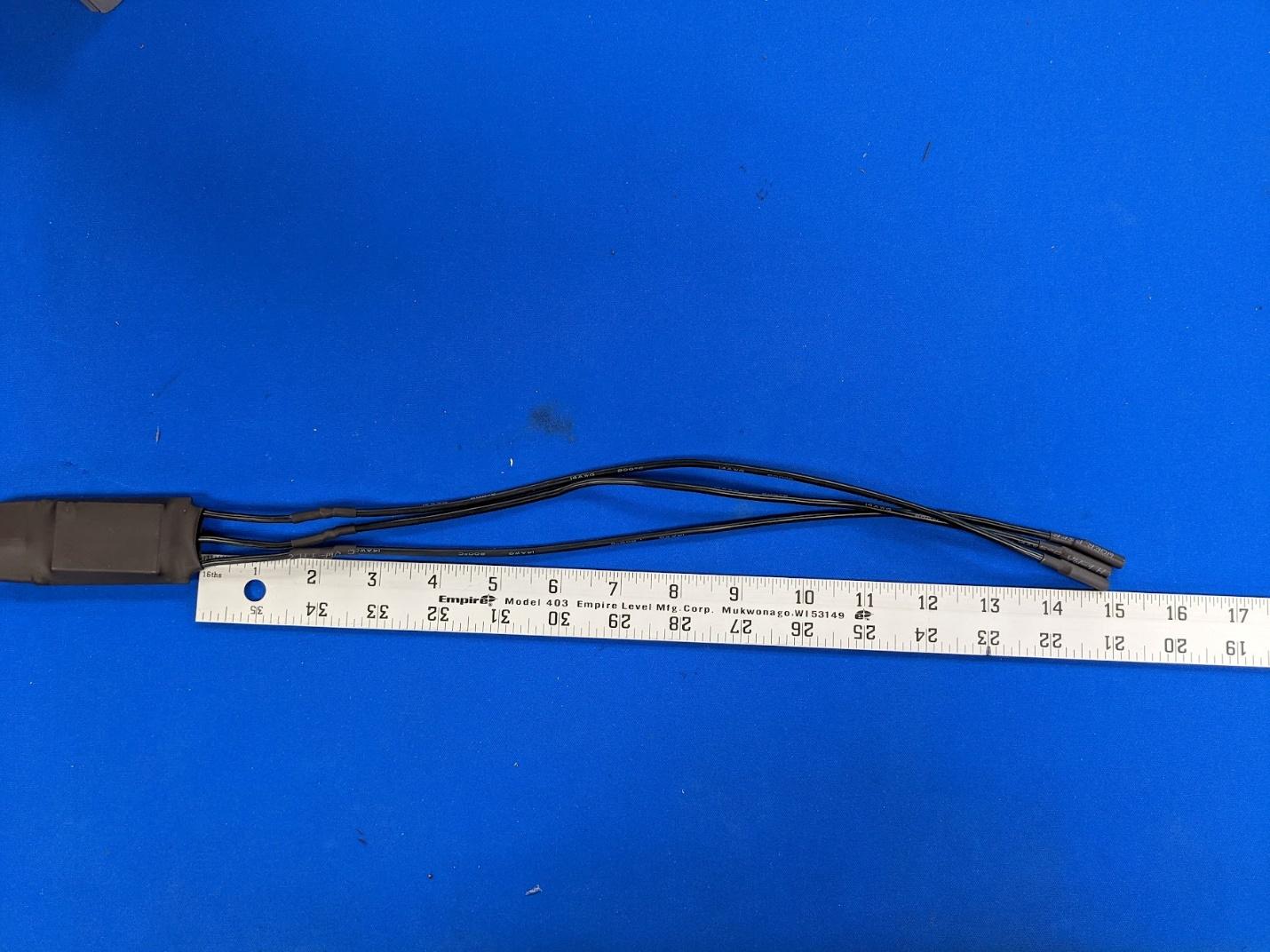 Lift fan ESC motor leads extended