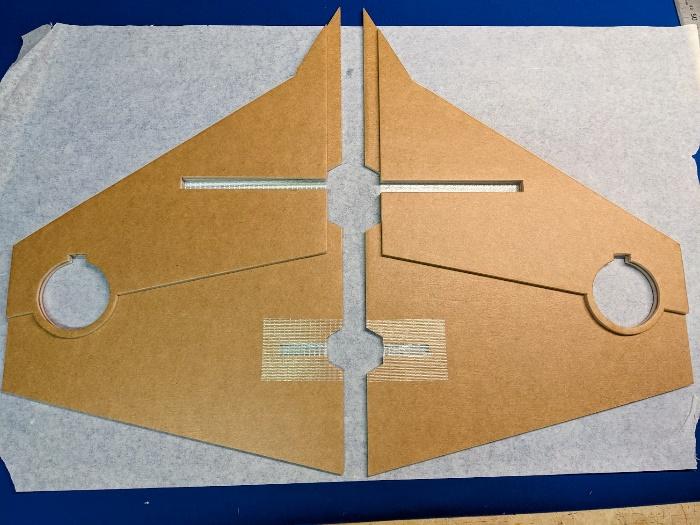 Strapping tape, top aft spar area