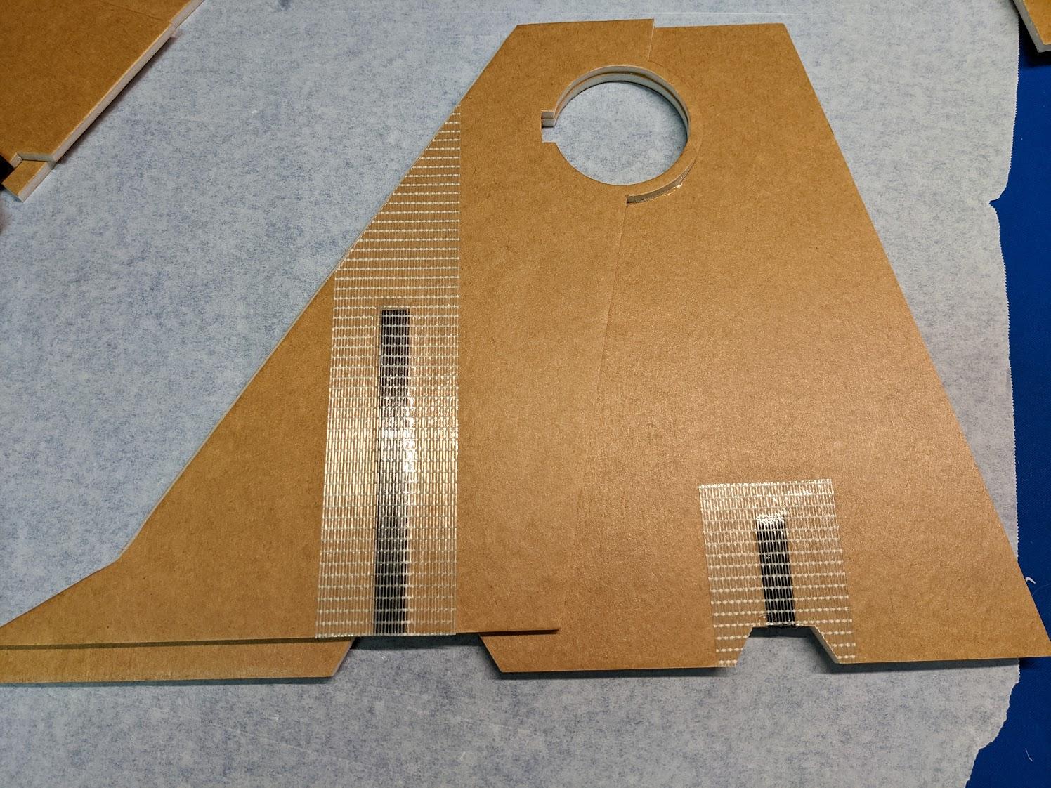Tape over forward spars