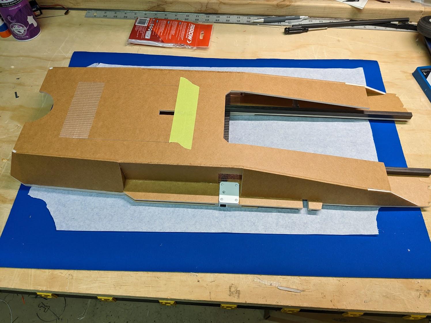 Lower shell glued to center section