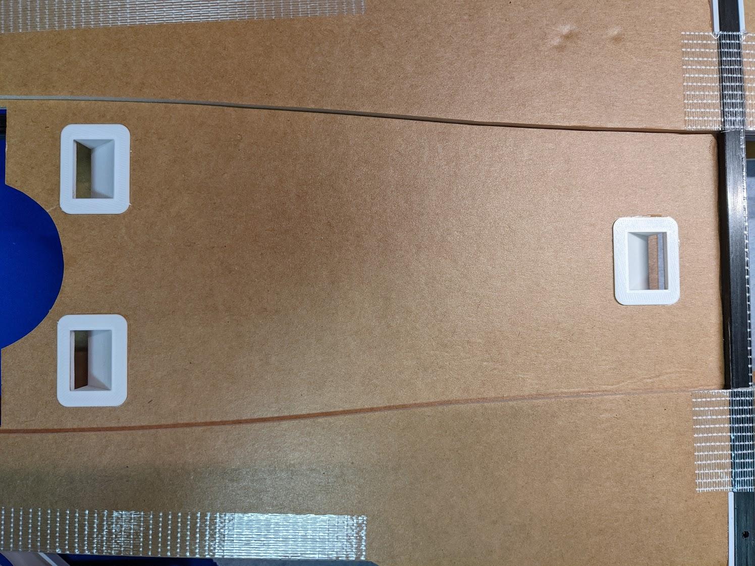 Cooling vents glued in