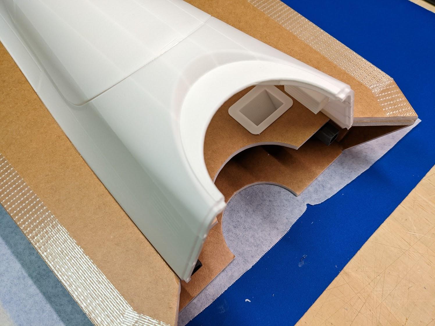 Fan cutout trimmed
