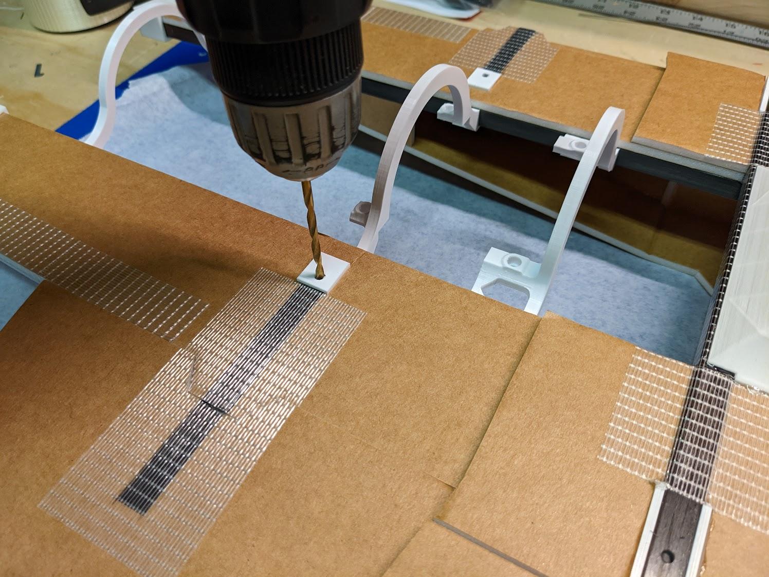 Drilling spar bolt clearance holes