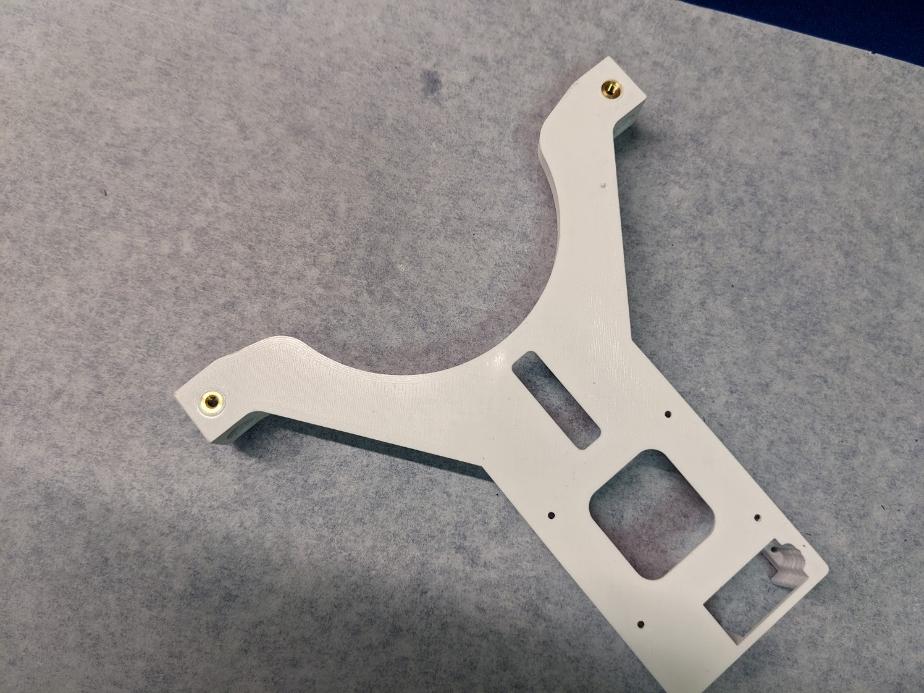 Nose gear mount inserts installed