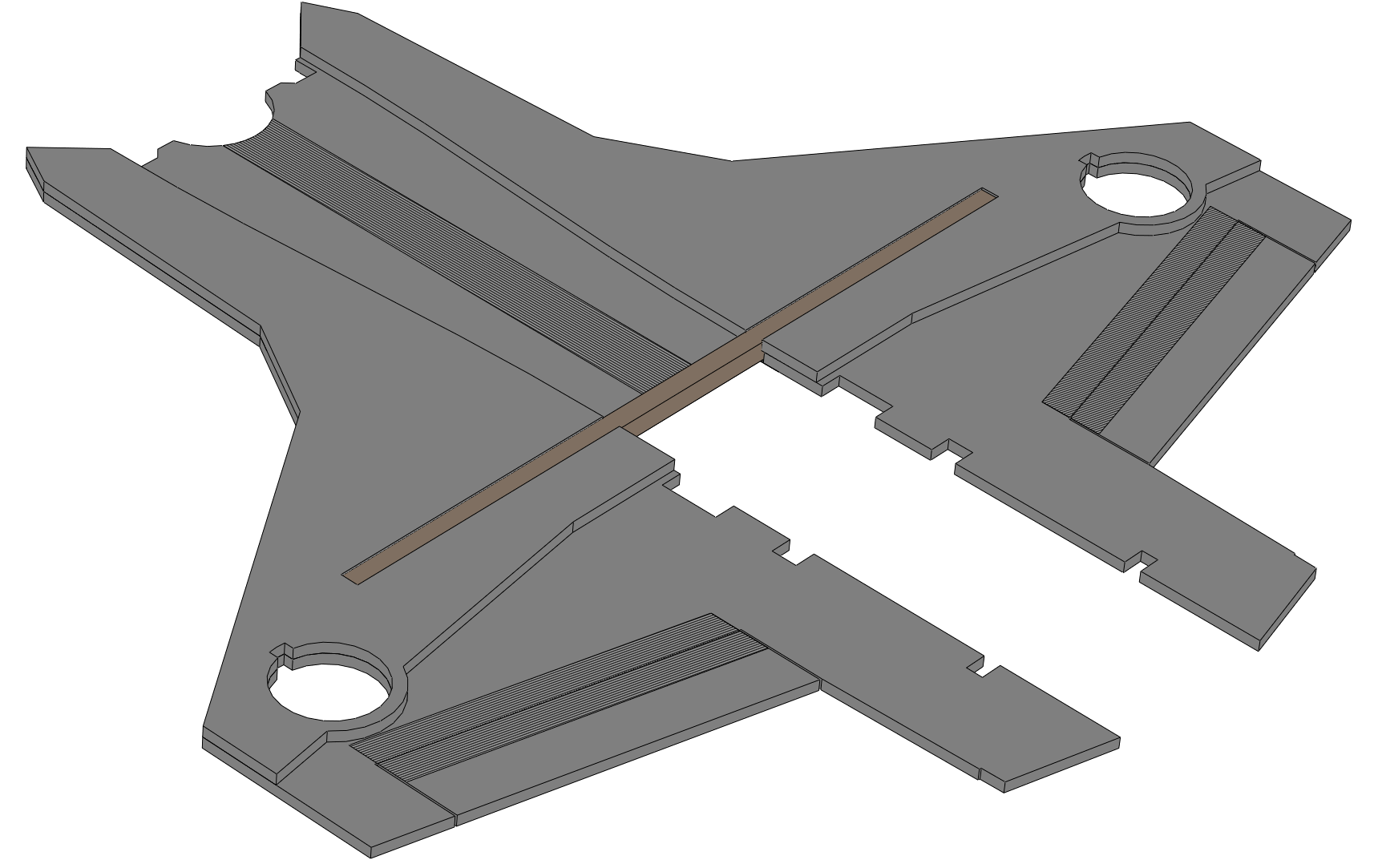 Upper doublers glued to the wing