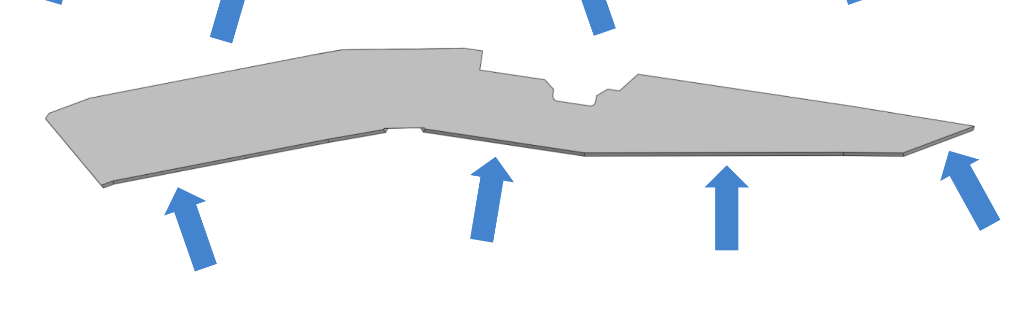Side panel bevels, opposite side