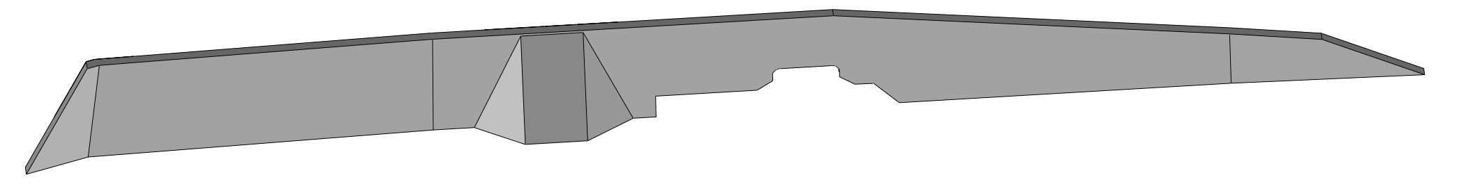 Side panels folded to shape