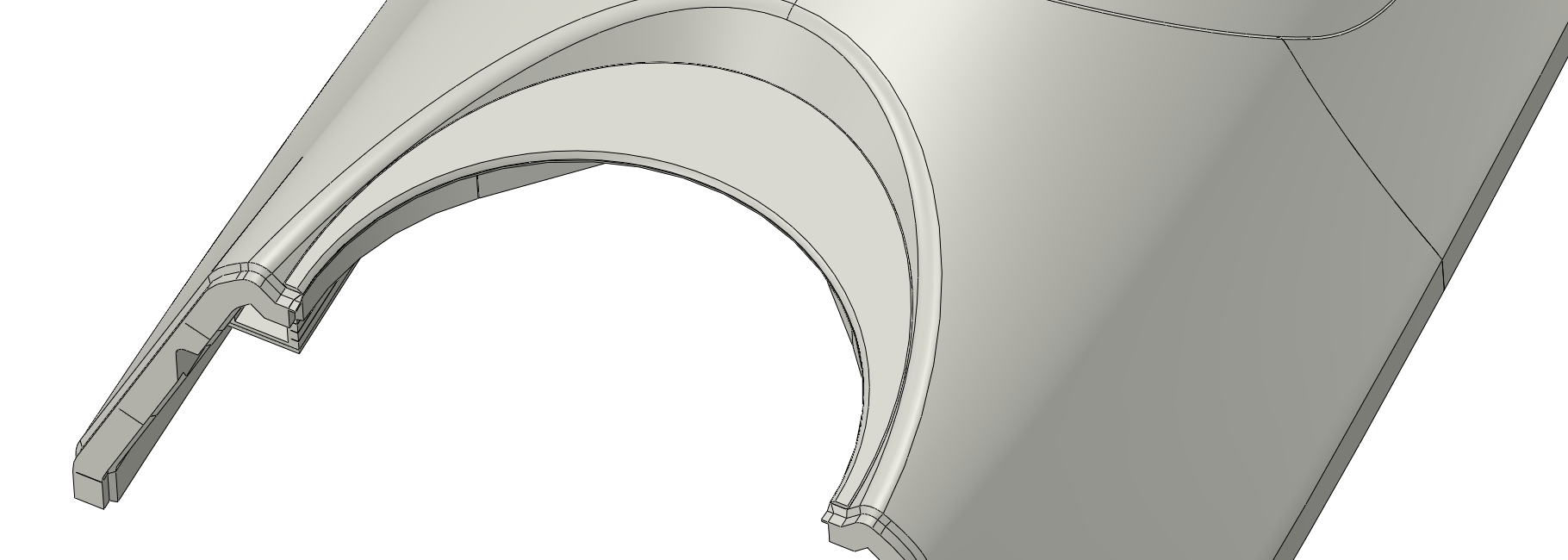 Upper fan doubler glued on