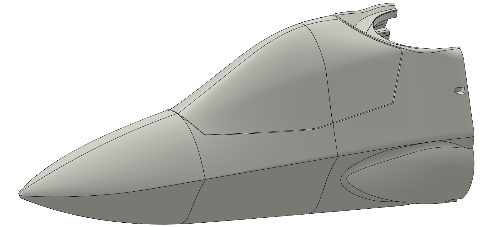 Three nose sections glued together