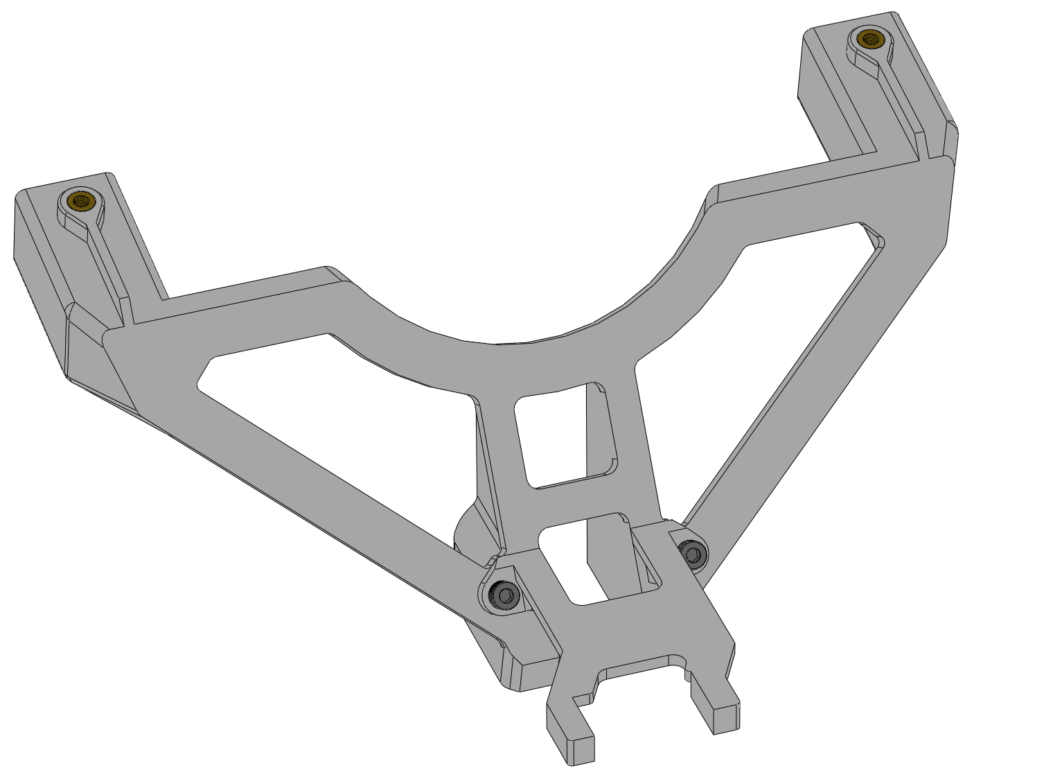Nose steering servo mount attached