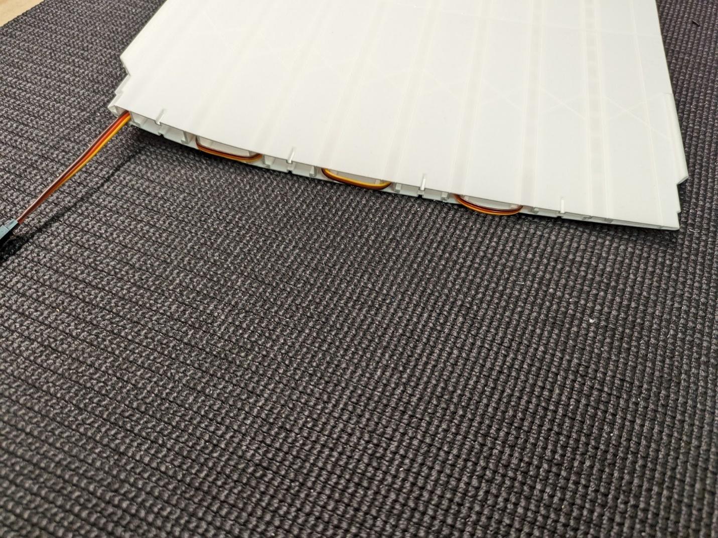LED strips protruding from the wingtips