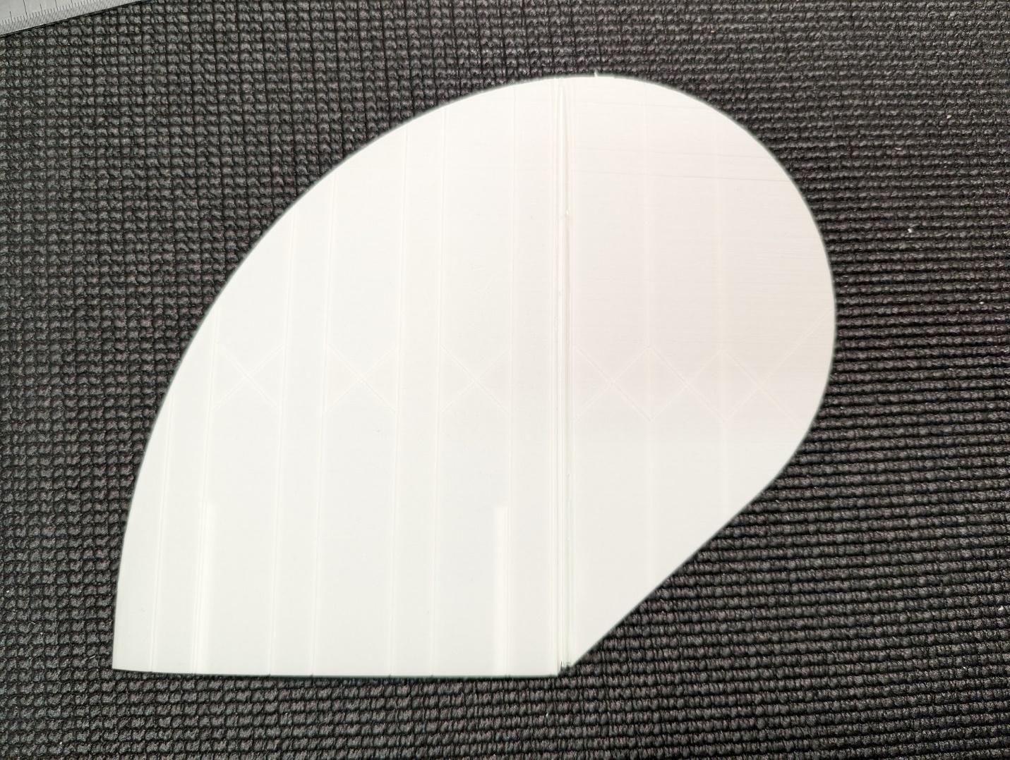 Hinge trim on the vertical tail