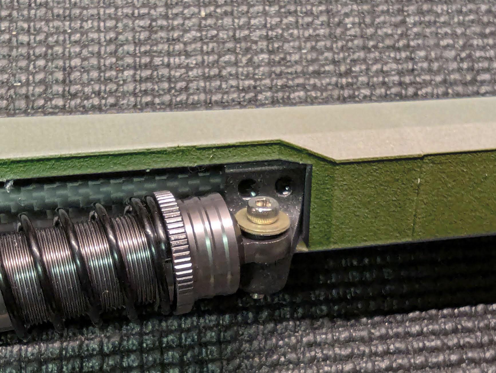 Strut mounts secured with CA