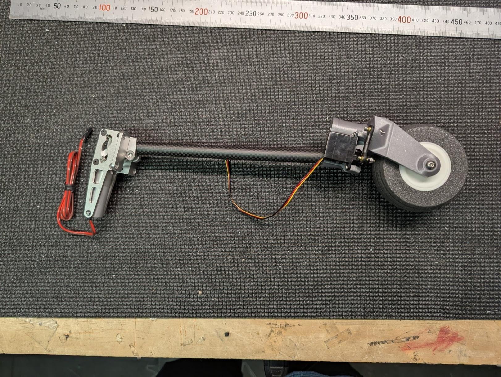 Nose wheel mounted to the fork