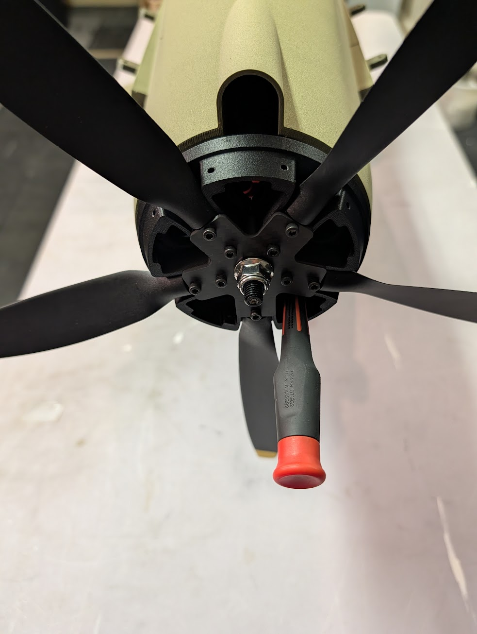 Motor installed in the fuselage