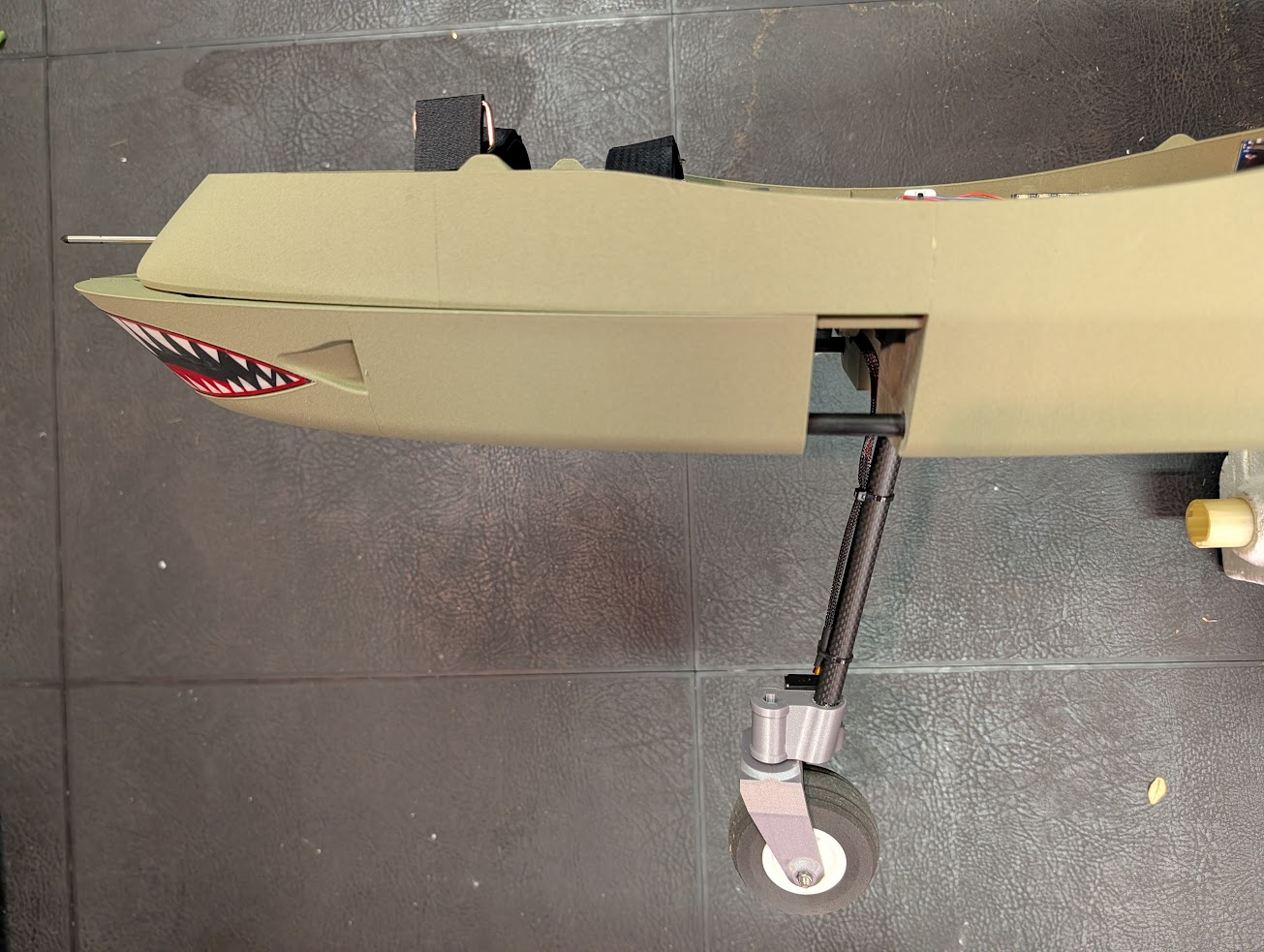 Nose assembly slid onto the mounting rails