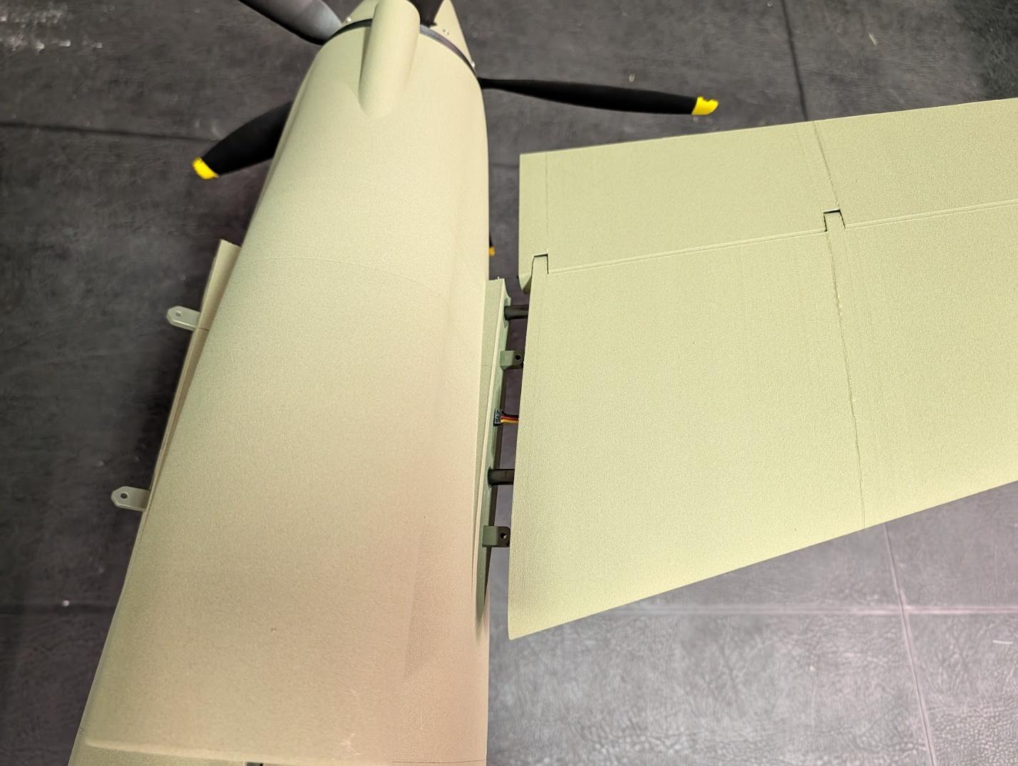 Stabilizer slid into the fuselage