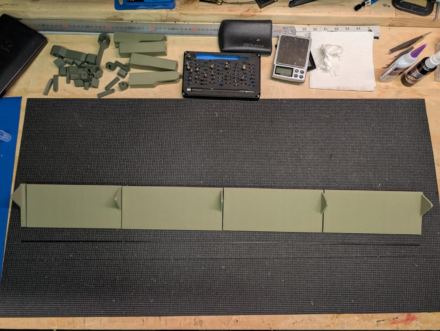 Flap stiffener rods cut