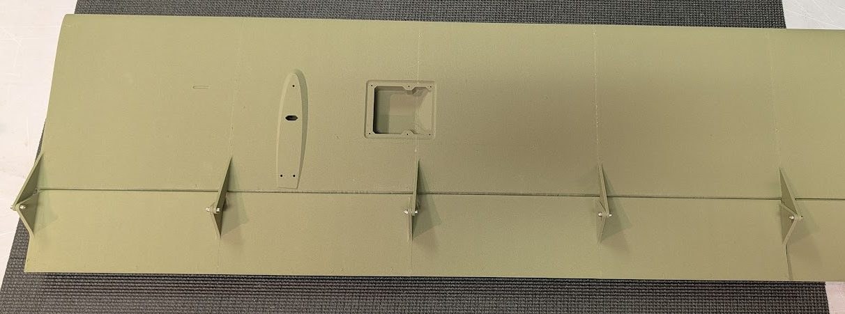 Flap hinged to the wing