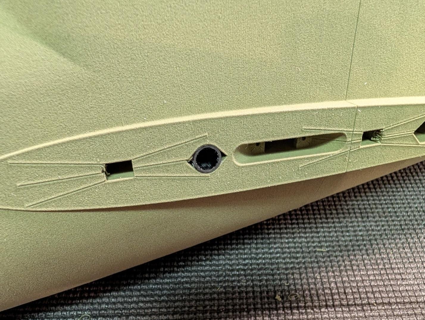 Tail joiner sleeves glued into the aft fuselage
