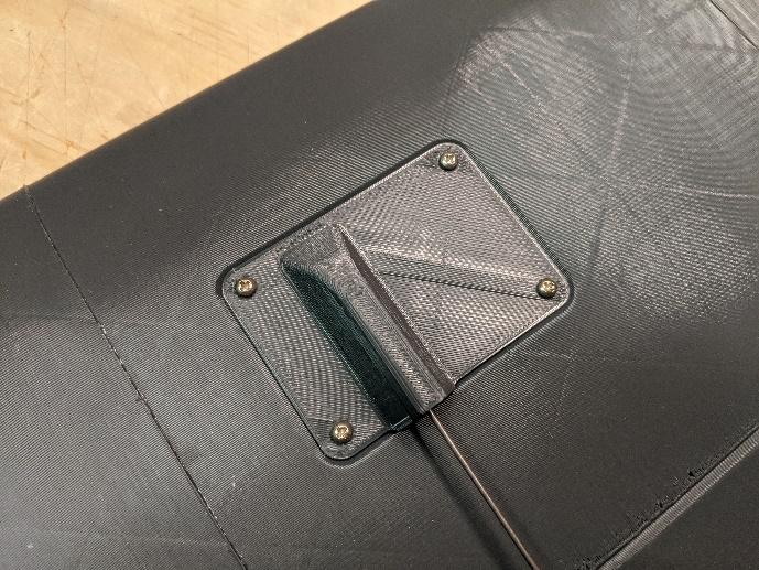 Ruddervator servo cover installed