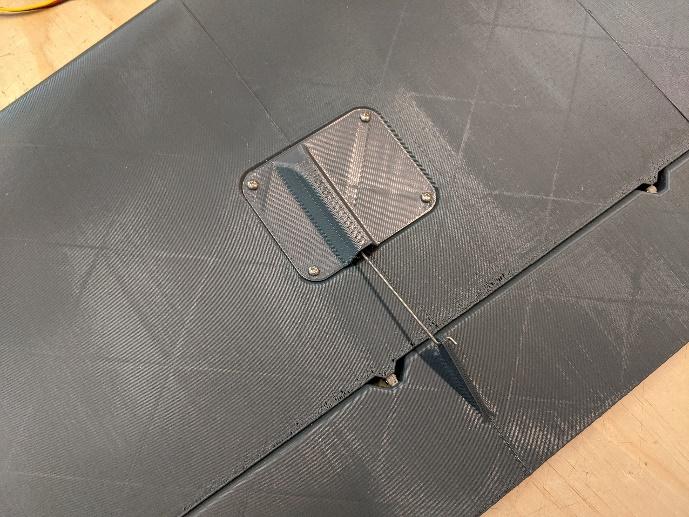 Flaperon servo cover installed