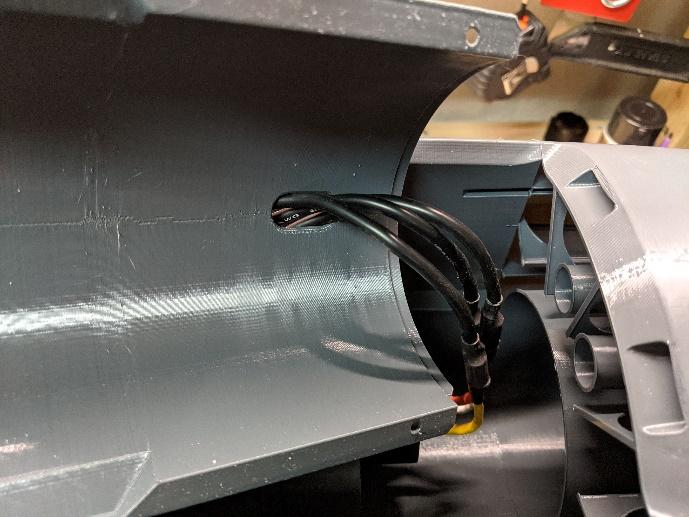 Bullet connectors threaded through the cutout