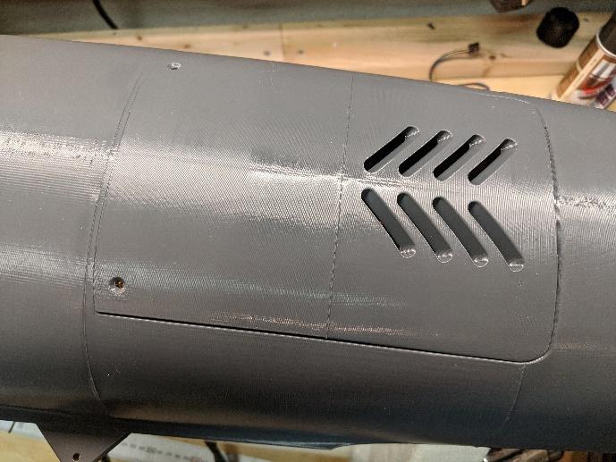 Fan hatch positioned