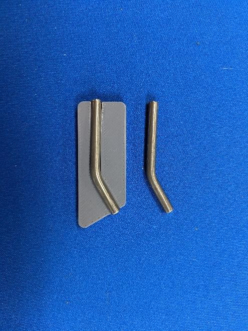 Bending steel rod to the axle template