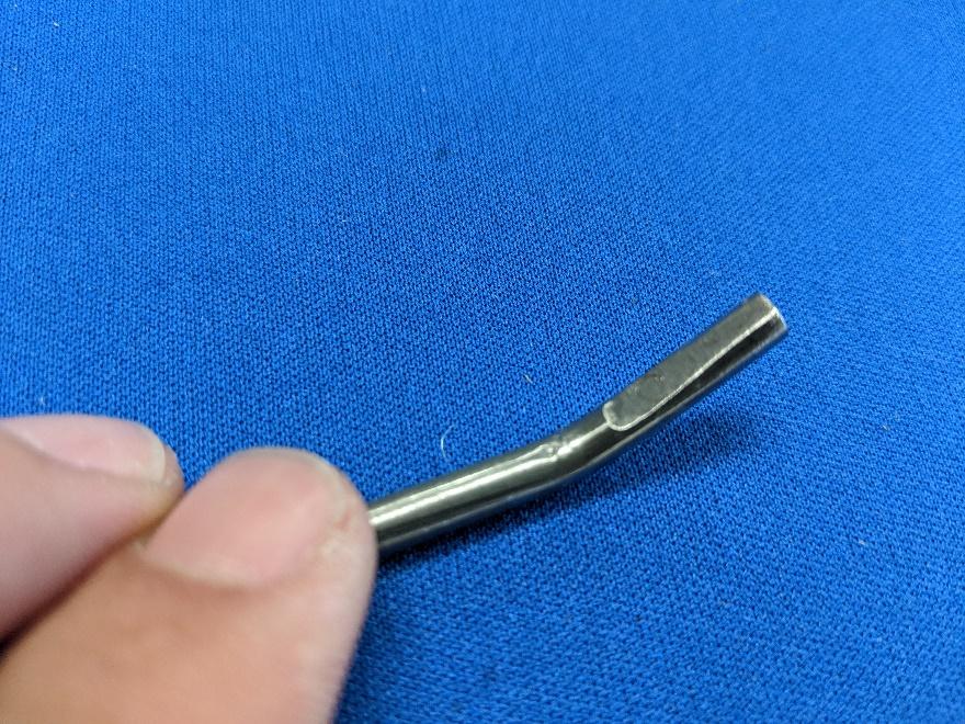 Flat spot ground into the axle
